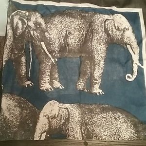 Women's Mudpie Blue Oversized Elephant Scarf